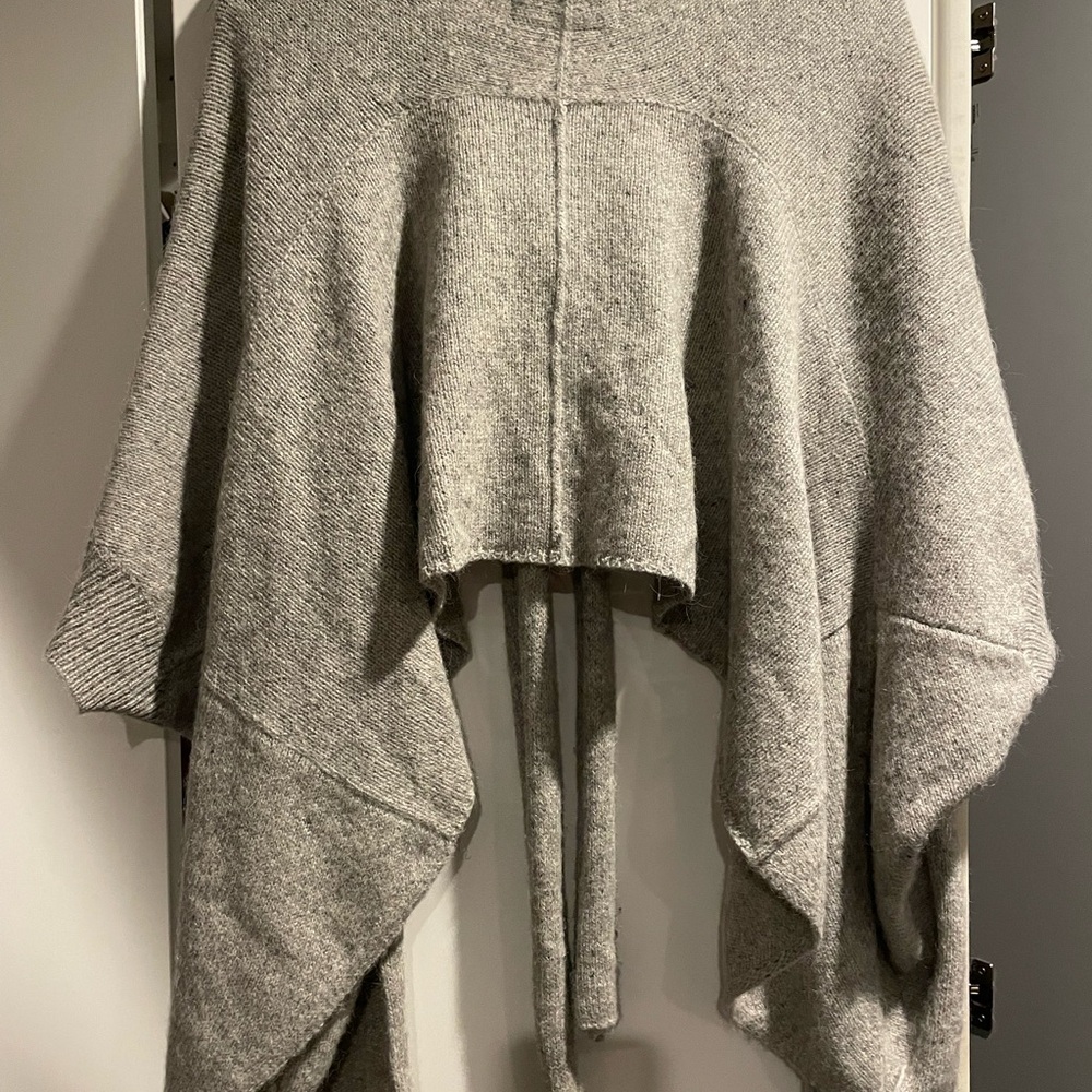 Vintage All Saints Gray Cashmere Women's Poncho Sweater - Picture 5 of 5